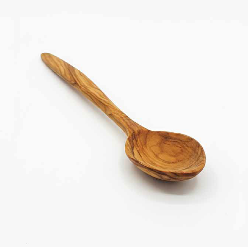 Hand carved olive wood cooking and tasting spoon.