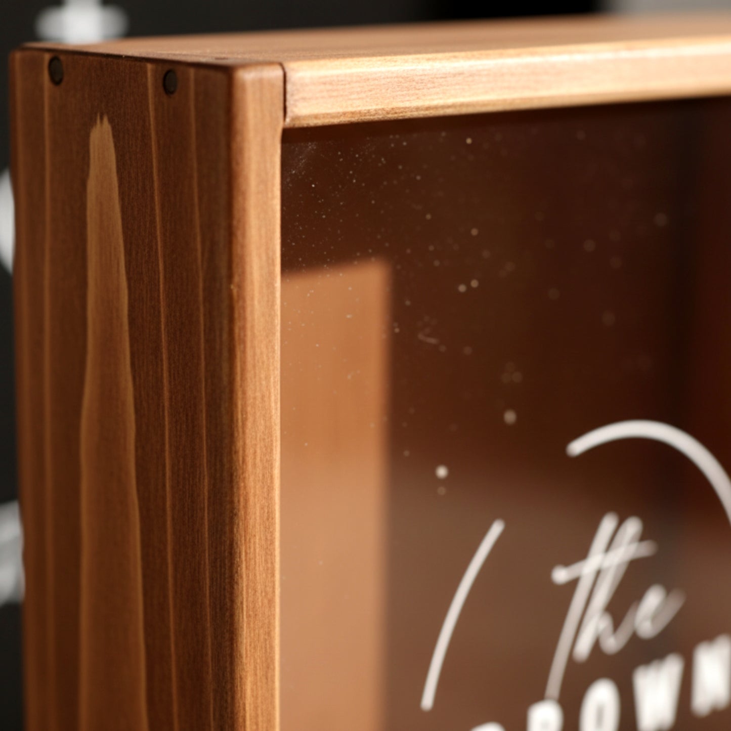 Personalized wooden wine cork holder shadow box solid pine.