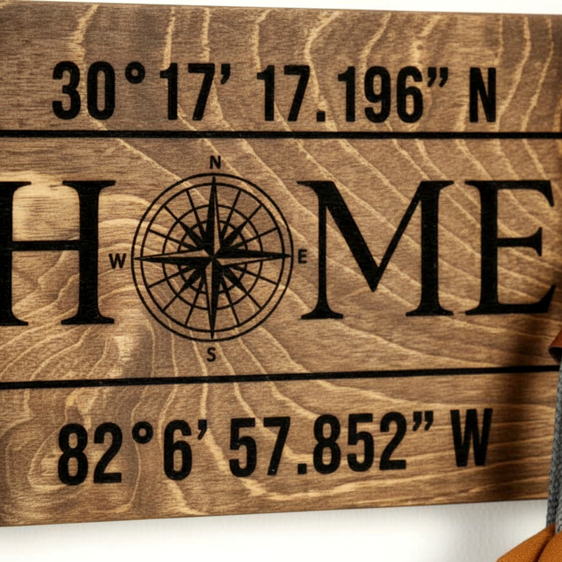 Walnut piano coat rack wall mounted flip down hooks.