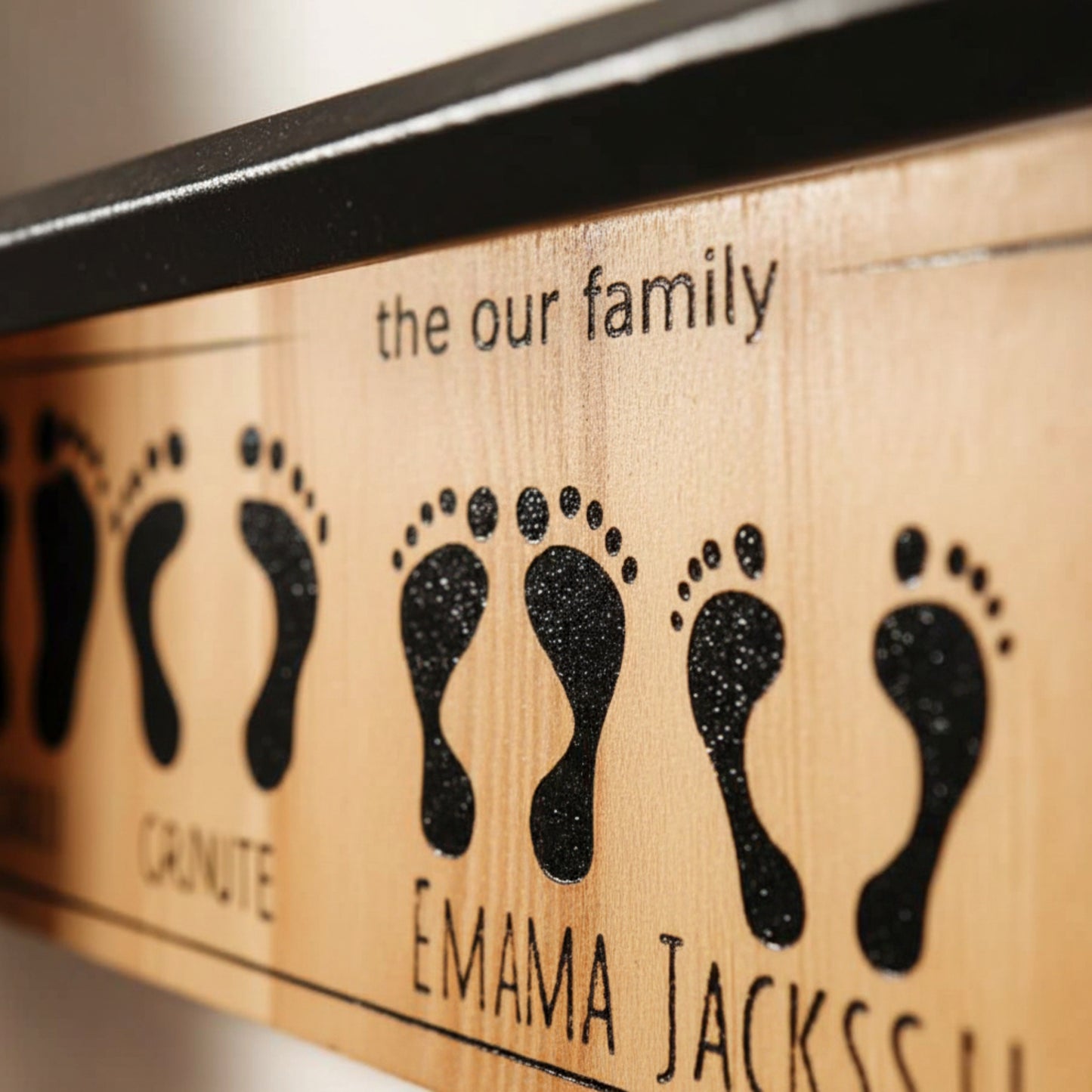 Solid pine wood floating shoe rack wall mounted shelf.