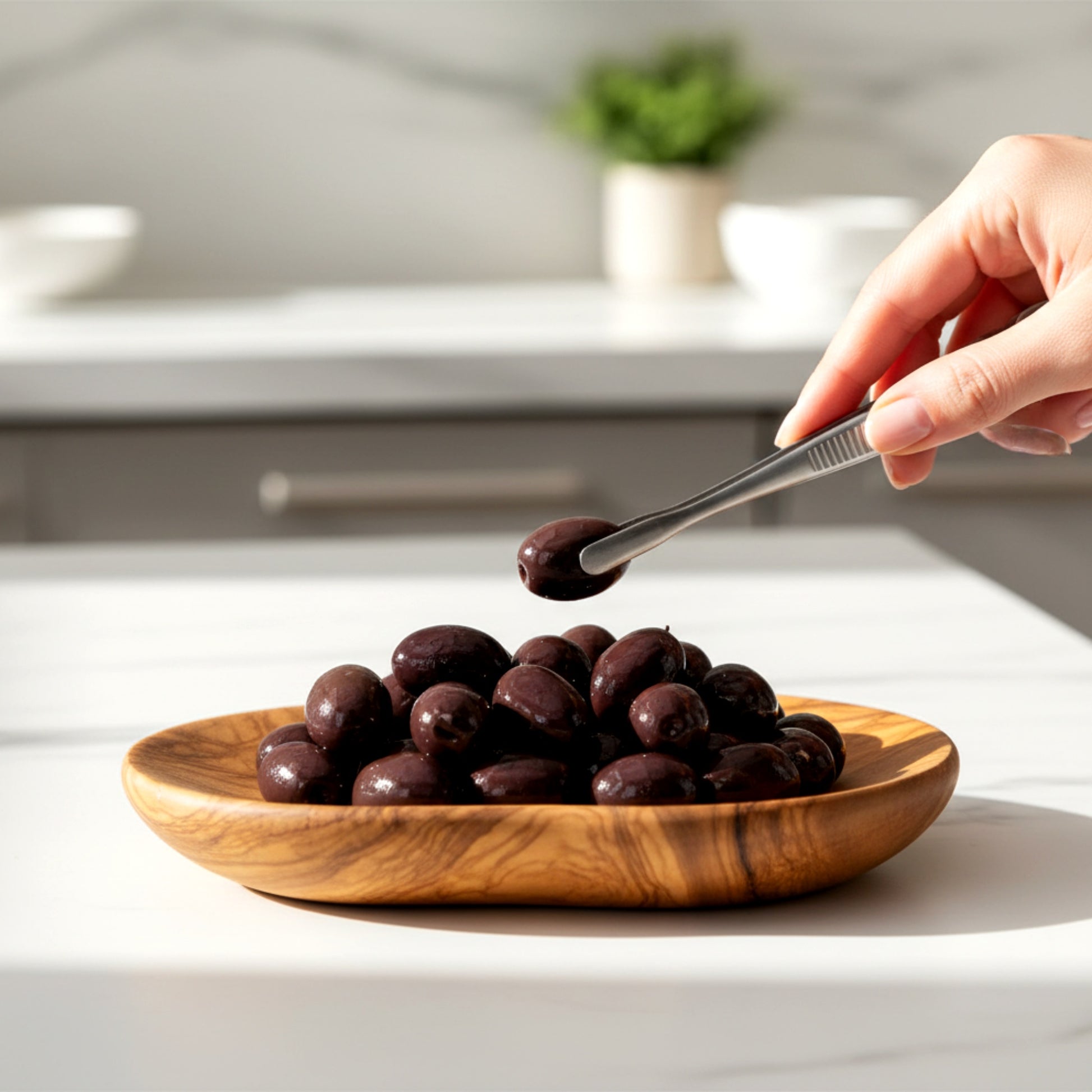 Olive wood organic serving tray and valet catch all bowl.