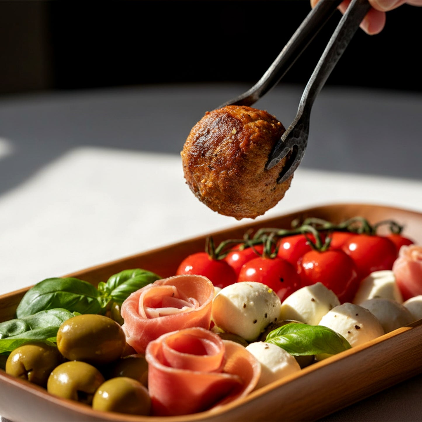 Solid walnut wood dough bowl boat shape centerpiece.
