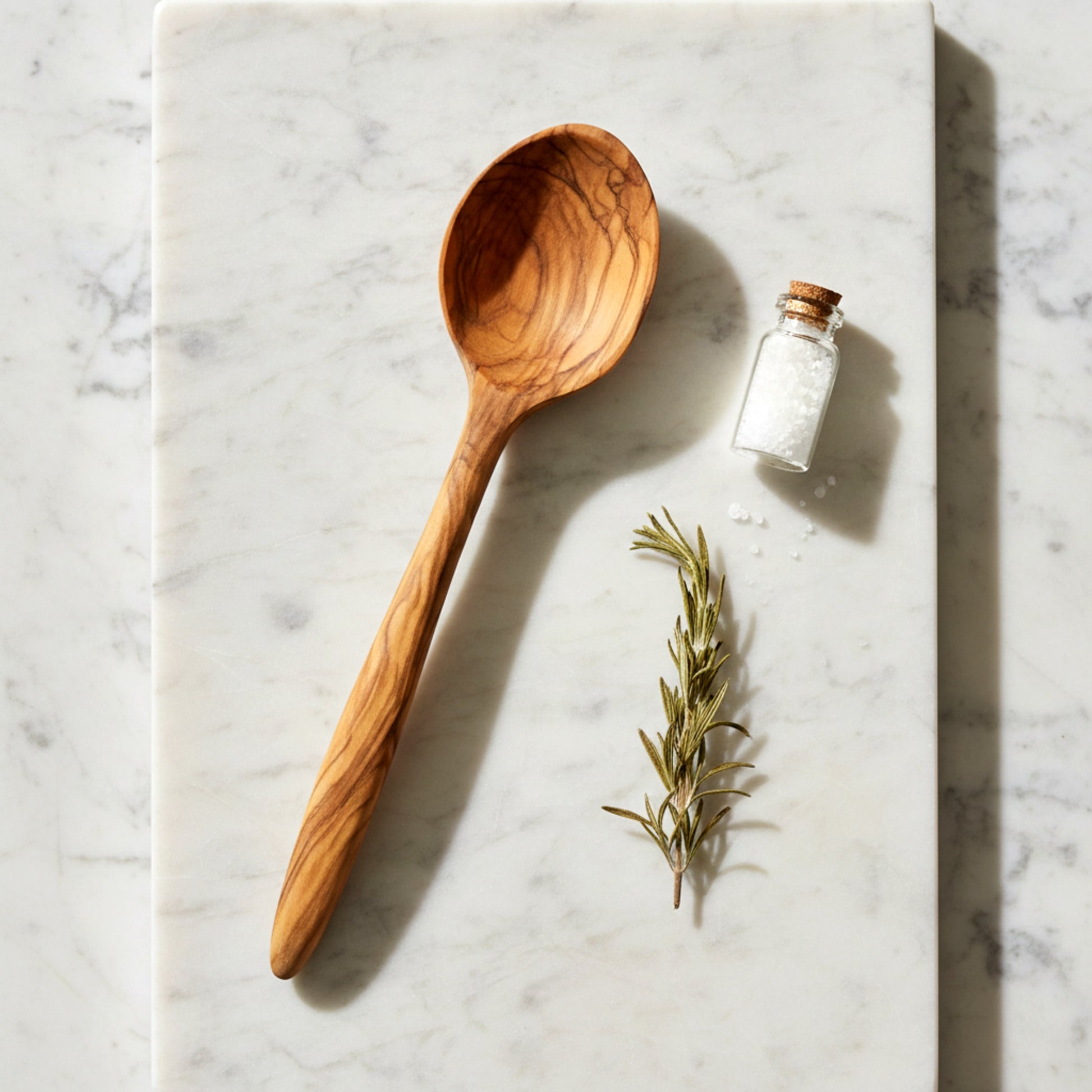 Hand carved olive wood cooking and tasting spoon.