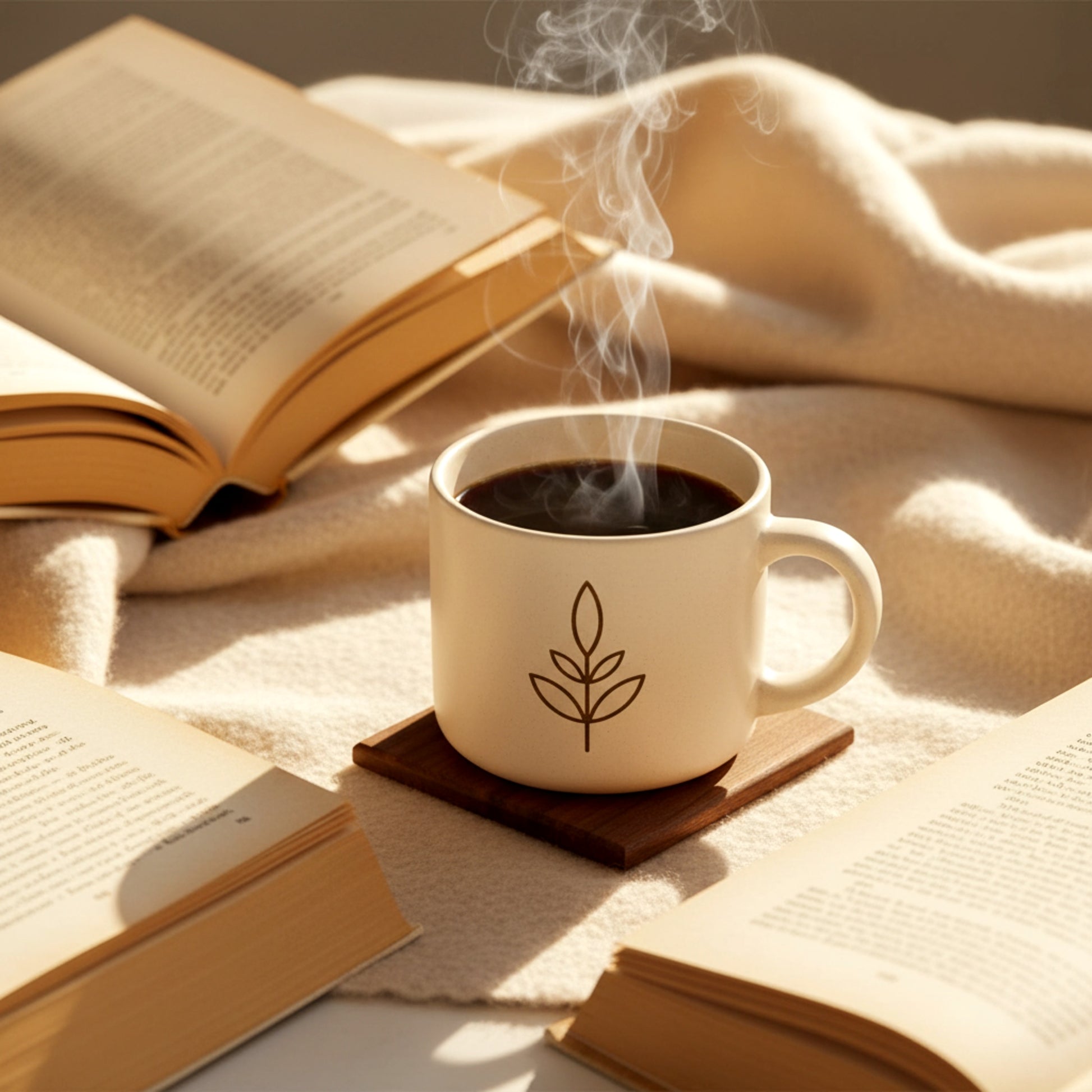 Personalized solid walnut and beech wood coasters set.
