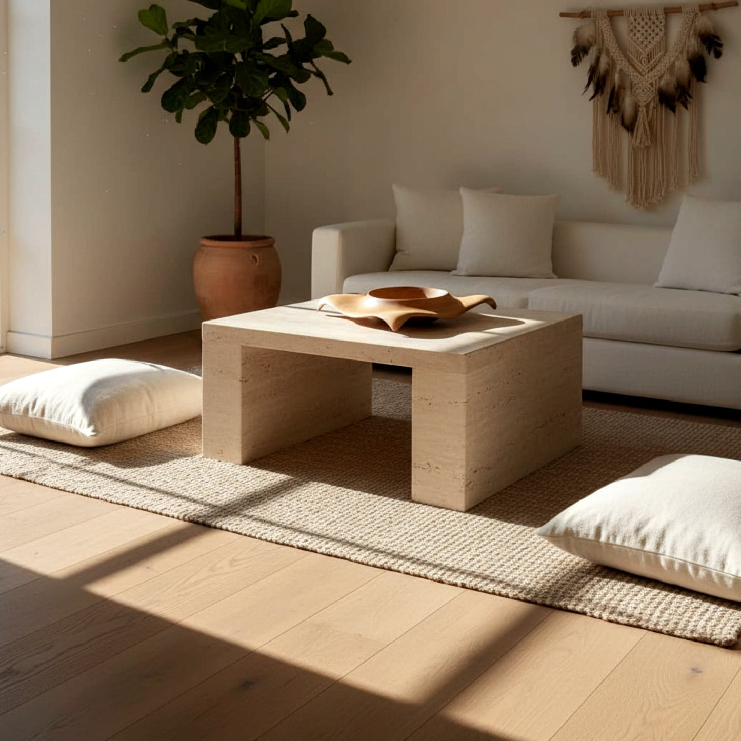 Large solid olive wood centerpiece bowl sculptural fruit bowl.