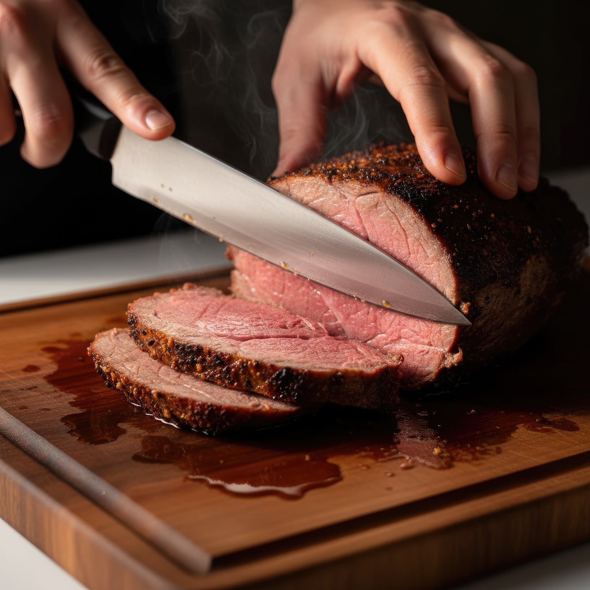 Walnut & Cherry wood cutting board and charcuterie platter set.