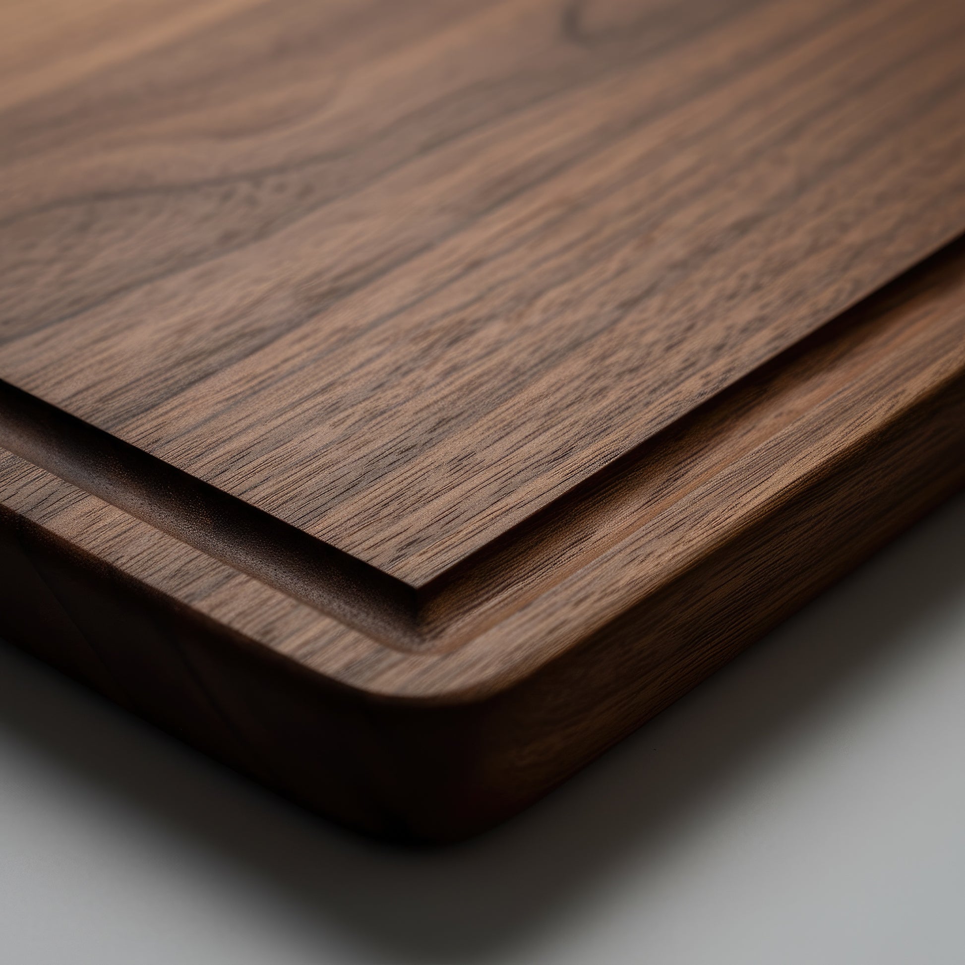 Walnut & Cherry wood cutting board and charcuterie platter set.